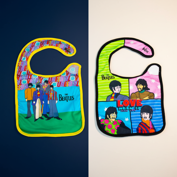 Beatles Love Bibs - Two-Tone Background