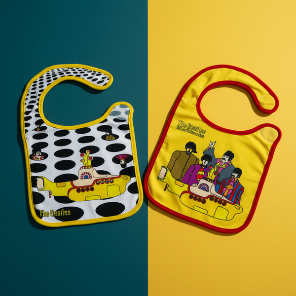 Beatles Yellow Sub Bibs - Two-Tone Background